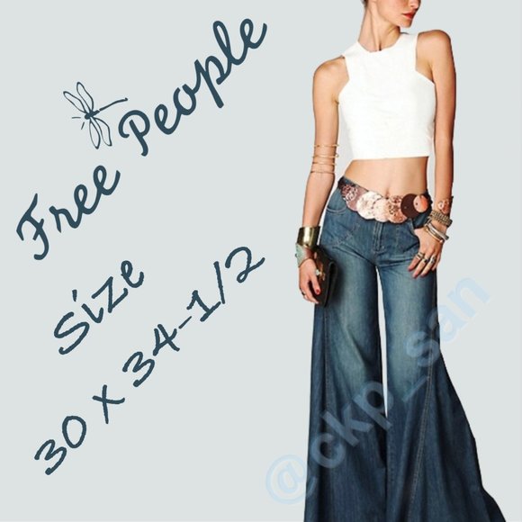 Free People Denim - Rare Free People High Waisted Extreme Vintage Flare Sz 30